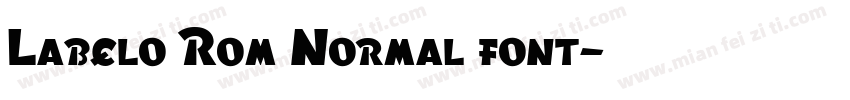 Labelo Rom Normal font字体转换